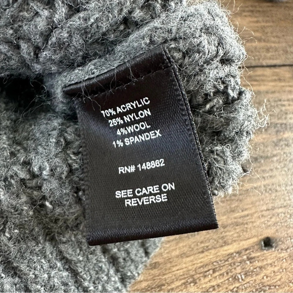 Torrid plus size 2 2X Gray Cable Cardigan Sweater Grandpa Grey Wool Blend Cozy - Picture 5 of 8